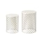 Glitzhome® Multi-Functional Metal White Garden Stool Set